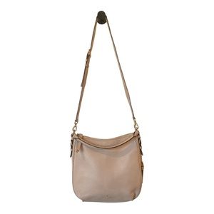 Kate Spade leather pale pink expandable bag adjustable strap gold buckles